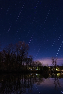 Geminid meteor shower as seen from my back yard