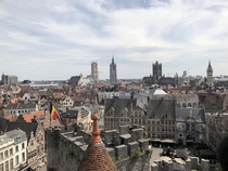 Ghent Brussels as seen from atop Gravensteen castle