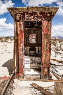 Ghost Town Outhouse in the High Desert