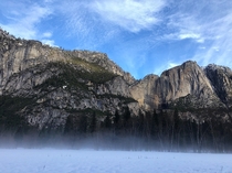 Ghostly Fog Reflection Yosemite National Park 