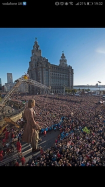 Giant invading Liverpool today