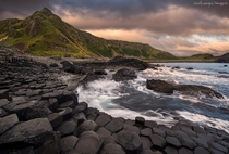 Giants Causeway Northern Ireland The  hexagonal columns are remnants of an ancient volcanic eruption  photo by Noel Casaje