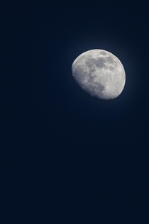 Gibbous moon on a clear evening