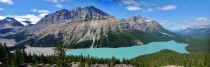 Glacial Lake Panorama - Banff National Park Alberta Canada 