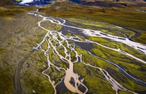 Glacier rivers in Vatnajkull National Park South Iceland 