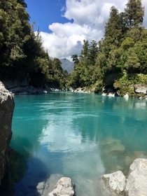 Glacier Runoff in New Zealand looks like light blue Gatorade to me South Island New Zealand 