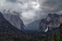 Gloomy day in the valley Yosemite National Park 