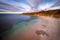 Golden hour long exposure in Jervis Bay Australia 