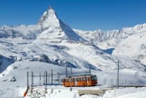 Gornetgrat mountain railway in Switzerland 