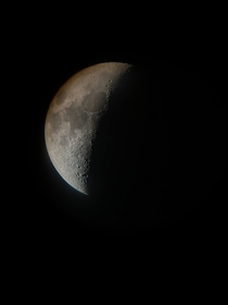 Got this decent photo of the moon through my telescope