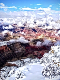 Grand Canyon Arizona February of  after a snowstorm