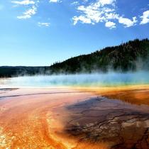 Grand Prismatic Springs in Yellowstone WY 