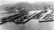 Graving docks at Hunters Point Naval Shipyard San Francisco c  