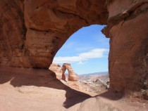 Great Arch through and Arch Moab Utah 