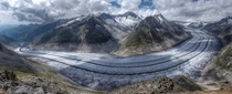 Great landscape with Beautiful Panorama Capture at Aletsch Glacier Switzerland by NiJ 
