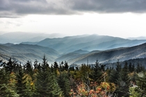 Great Smoky Mountains From Clingmans Dome 