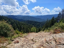 Great view at Mount Leconte Great Smokey Mountains 