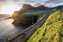 Gsadalur on the western side of the island of Vagar Faroe Islands  OS