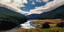 Haast River South Island of New Zealand 