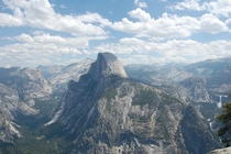 Half Dome in Yosemite National Park on an August afternoon 