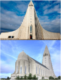 Hallgrimskirkja Cathedral in Reykjavik Iceland at  ft high its the largest church in Iceland designed by architect Gujn Samelsson in  to resemble the trap rocks mountains and glaciers of Icelands landscape Constructed -