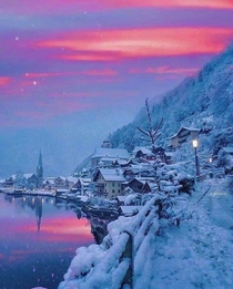 Hallstatt Austria in Winter