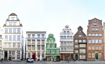 Hamburgs last intact historic street front at Deichstrasse Streetline Germany 