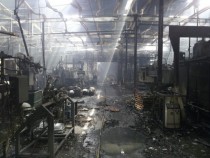 Harrison Kansas The aftermath of a fire at an aluminium die-casting factory 
