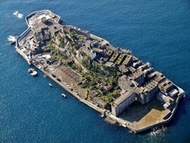 Hashima Island photographed by kntrty from wikimedia commons