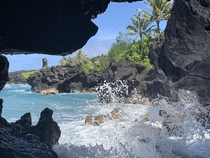Hawaii from a cave 