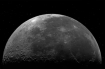 HDR Waning Crescent Moon 