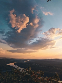 Heart shaped cloud over the Susquehanna River in NE Pennsylvania
