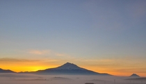 Heaven on earth Sunrise fog Mt Shasta CA 