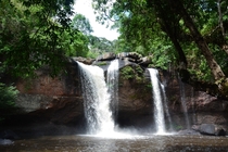Heaw Suwat Waterfall in Khao Yai National Park Thailand 