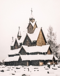 Heddal Stave Church Norway  by Rune Ersdal x-post rNorwayPics