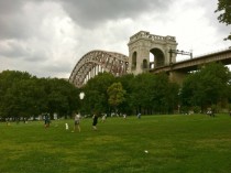 Hellgate Bridge over Astoria Park Queens New York 