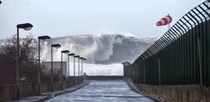 Hercules storm hits Portugal Surfers from all over the world will try to break records this week sorry for poor quality 