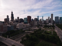 Heres a nice aerial shot of Chicago from Grant Park 