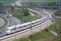 High speed trains between Nuremberg and Ingolstadt Germany 