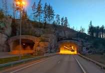 Highway tunnel on the Helsinki-Turku motorway Finland 