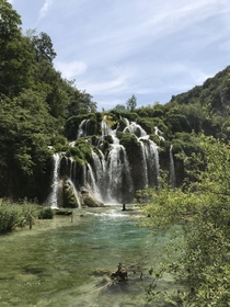 Hiked through an abandoned part of the park Found this perfect spot Plitvice Lakes Croatia 