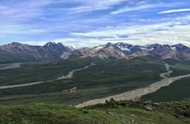 Hiking the backcountry near Polychrome Pass in Denali National Park 