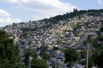 Hillside houses in Carrefour the second-largest city in Haiti 