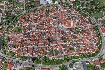 Historical Center of Wemding Bavaria Germany from above Photo by Klaus Leidorf 