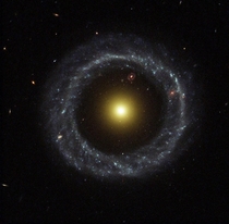 Hoags Object - a rare ring galaxy located  million light years away That means that with this image you are looking over half a billion years into the past