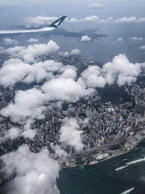 Hong Kong from above on a recent flight 
