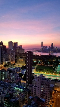 Hong Kong Harbour sunset 