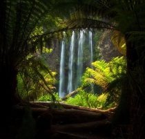 Hopetoun Falls in the Great Otway National Park in Victoria Australia during a dry summer   IGmpxmark