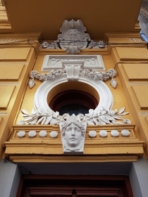 House entrance detail Bucharest Romania 