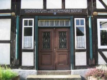 House entrance in Eschershausen Lower Saxony Germany 